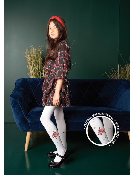Tights dr 2227 christmas tree 3d 40 den 92-140 Knittex