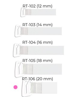 Ramiączka silikonowe z metalowym zaczepem 20mm RT 106,...