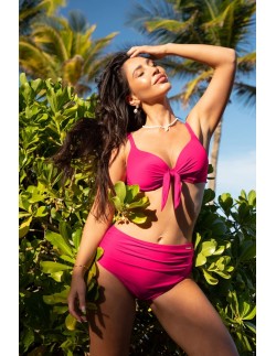 Two-piece swimsuit modeling slimming plus size bra padded...