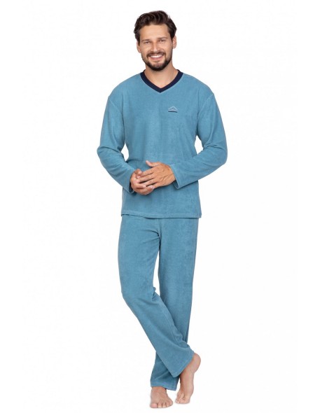 Piżama 592 dł/r frotte 2xl-3xl męska Regina