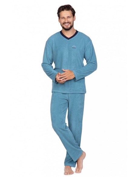 Piżama 592 dł/r frotte 2xl-3xl męska Regina