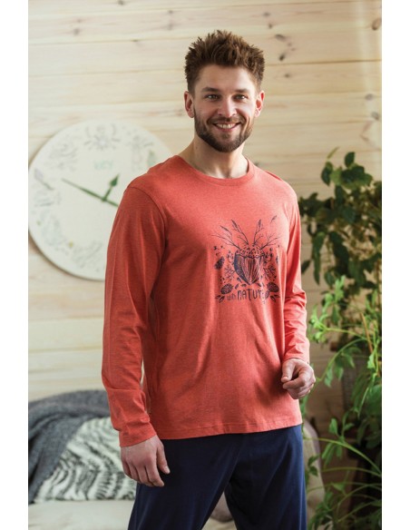 Pajamas men's bawełniana short letnia Key MNS 860 B22