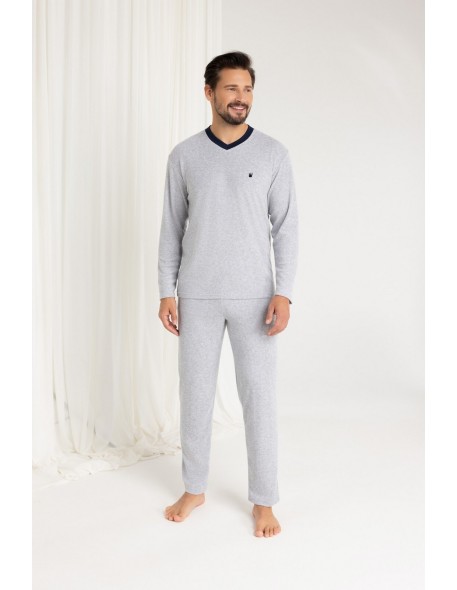 Piżama 489 dł/r frotte m-xl męska Regina