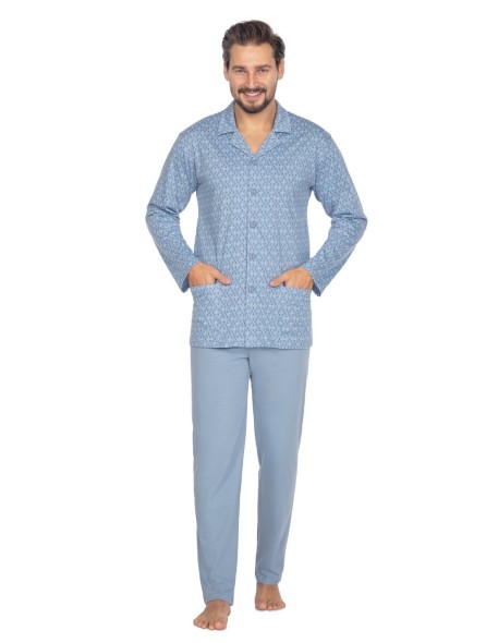 Piżama 463 dł/r 2xl-3xl l24 męska rozpinana Regina