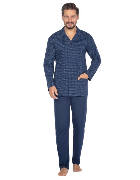 Piżama 463 dł/r 2xl-3xl l24 męska rozpinana Regina