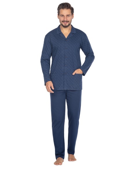 Piżama 463 dł/r 2xl-3xl l24 męska rozpinana Regina