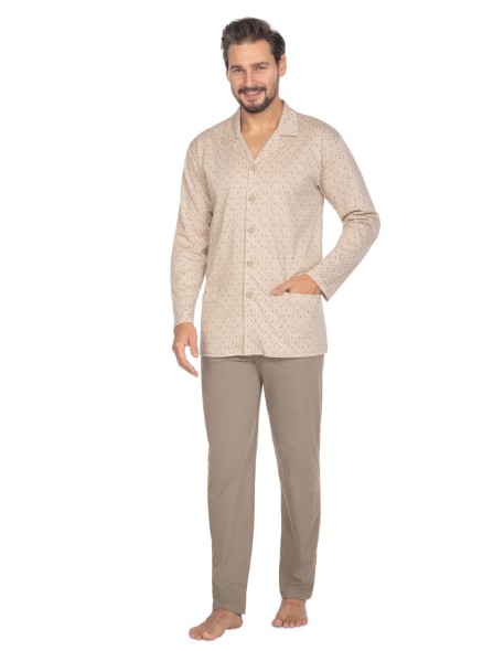 Piżama 463 dł/r 2xl-3xl l24 męska rozpinana Regina