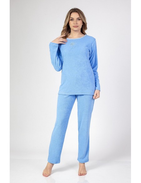 Piżama 677 dł/r frotte 2xl-3xl damska Regina