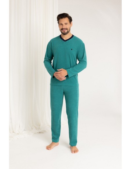 Piżama 489 dł/r frotte 2xl-3xl męska Regina