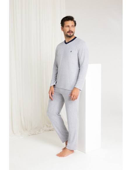 Piżama 489 dł/r frotte 2xl-3xl męska Regina