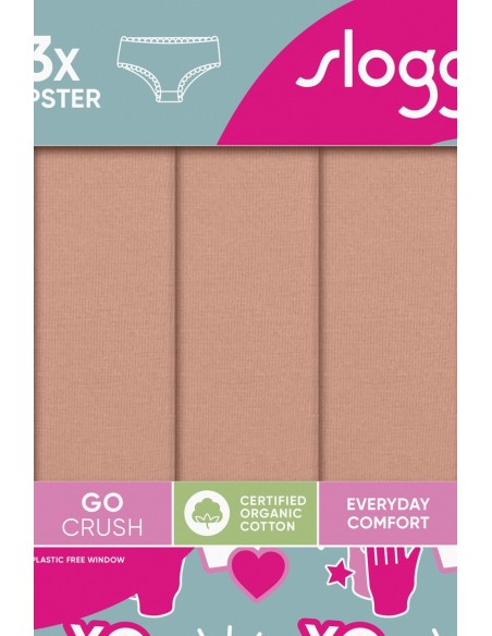 Figi go crush hipster 3pack beż Sloggi