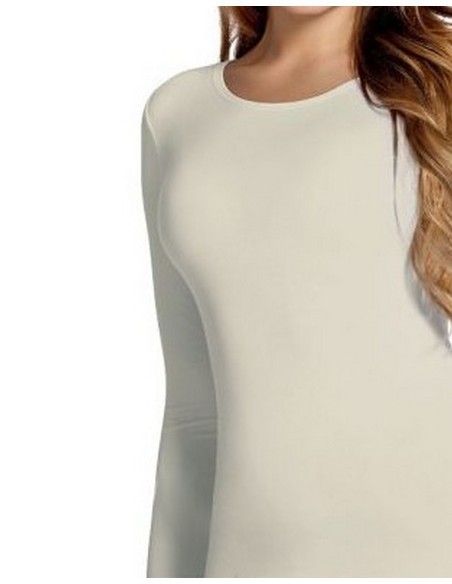 Bluzka damska długi rękaw Babell Manati, z dekoltem łódką