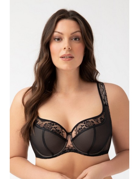 Bra half padded alicante k647 black Gorsenia