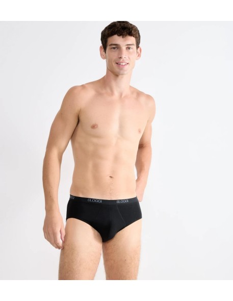 men basic midi 2p black Sloggi