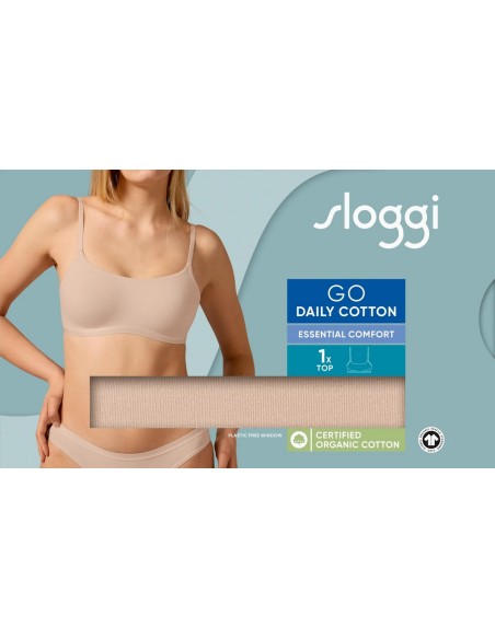 go daily cotton top new beige Sloggi