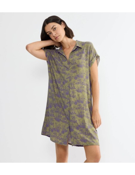 Koszula nocna rozpinana Triumph Boyfriend Fit NDW X green