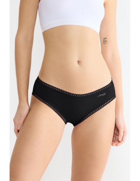 Figi go crush hipster 3pack czarne Sloggi