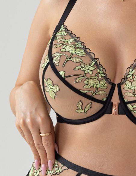 Bra soft fastened with przodu Krisline Lime