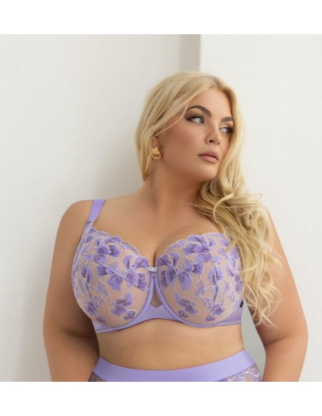 Krisline biustonosz na duży biust Lili soft full cup, koronkowy