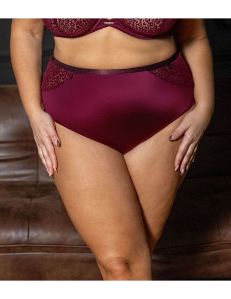 Krisline Merlot figi wysoki stan, elegancki model plus size