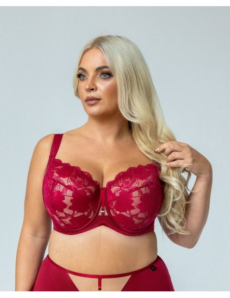 Biustonosz koronkowy Krisline Cherry soft full cup, z fiszbinami