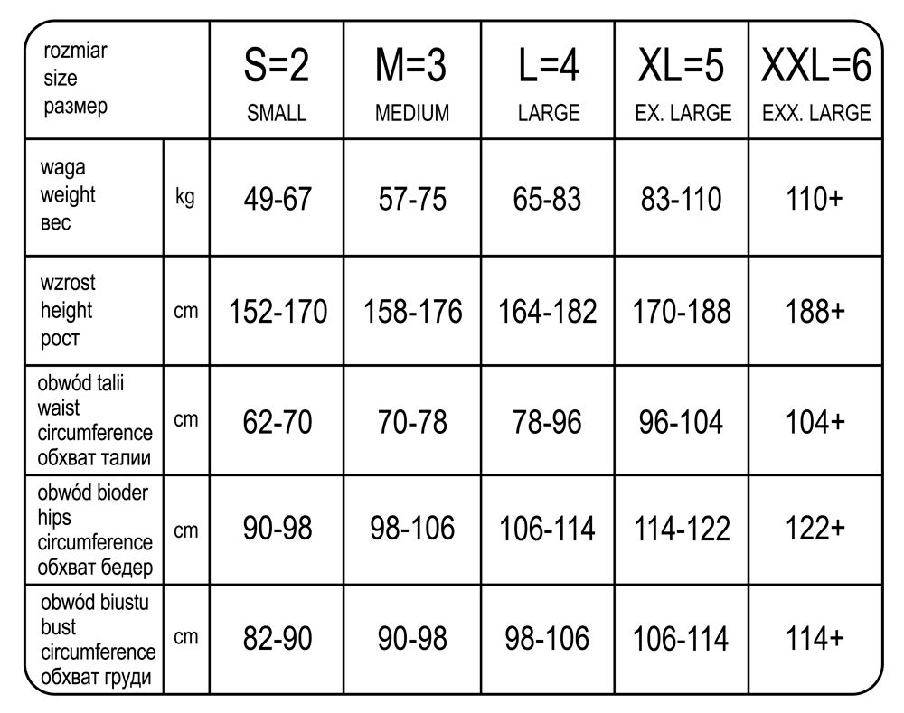 Bas Bleu size chart