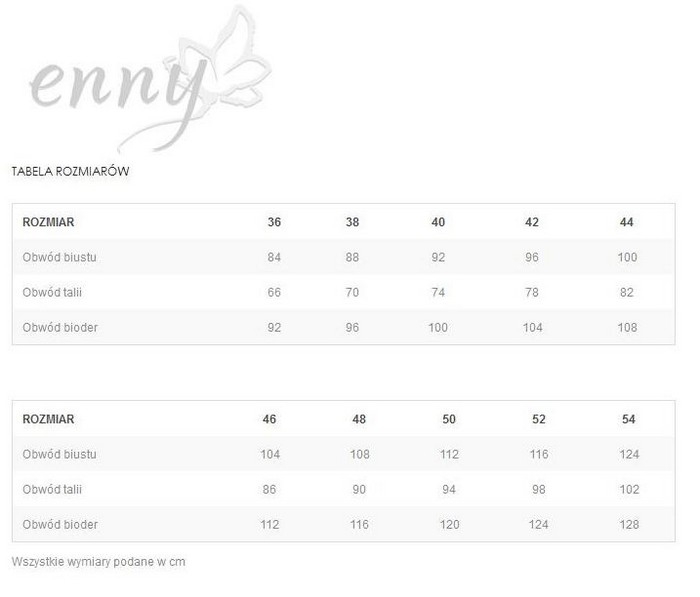 Enny size chart