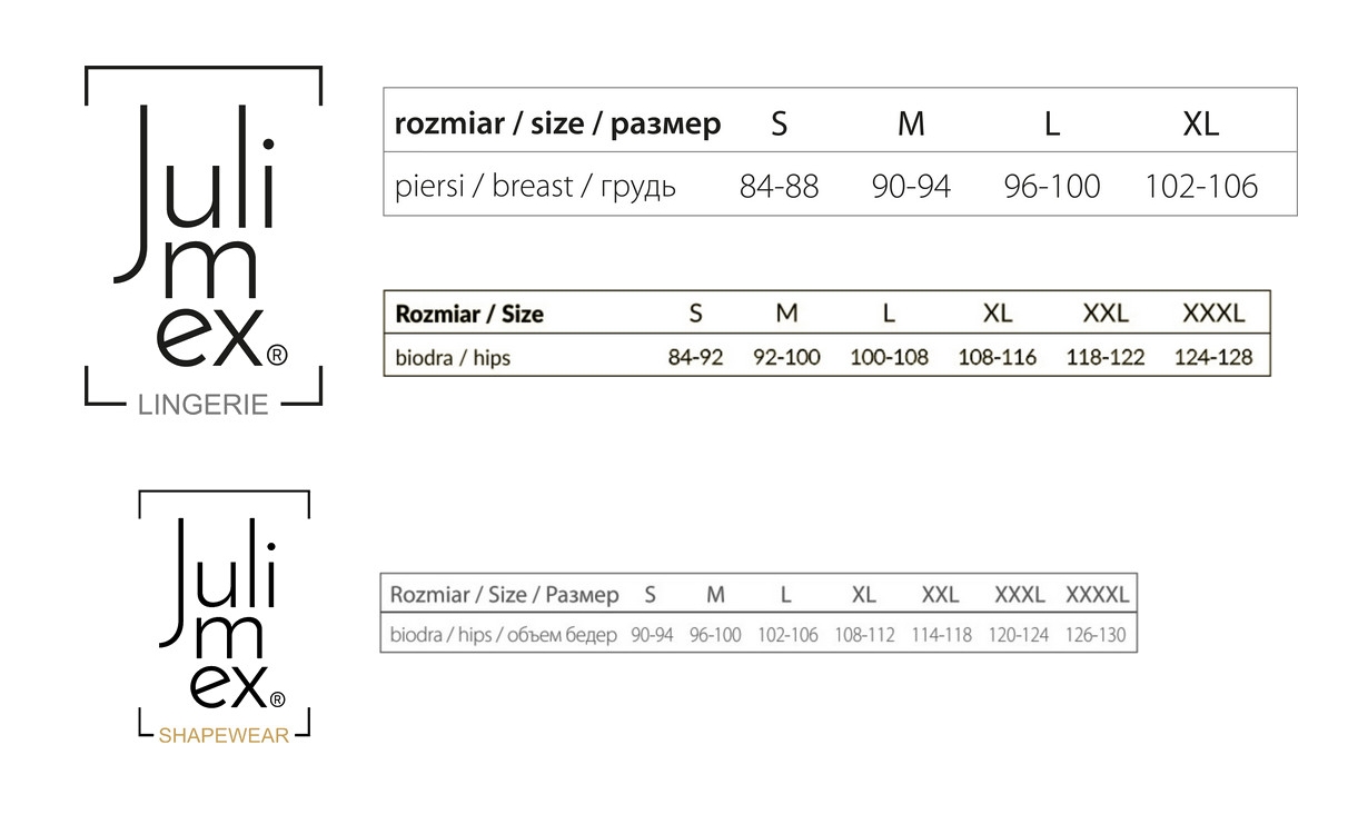 Julimex size chart