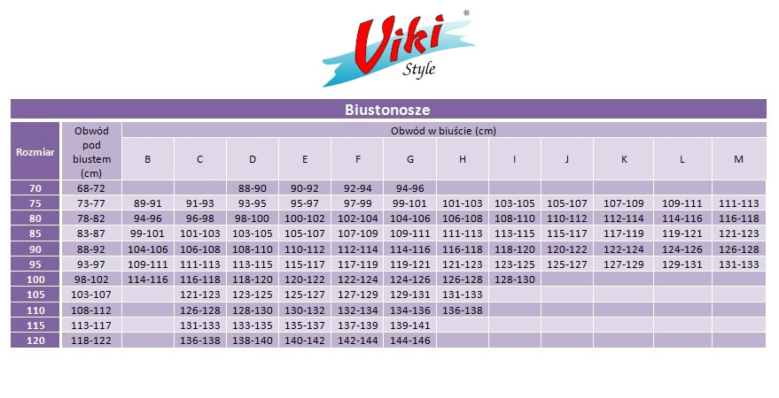 Viki size chart